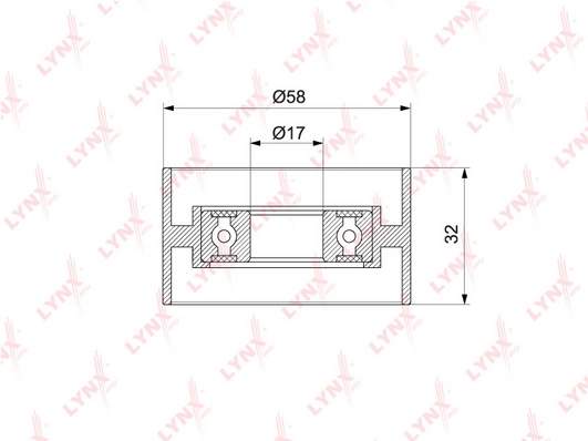 LYNXAUTO PB-1316 - Натяжной ролик ГРМ