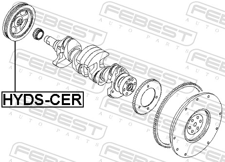 FEBEST HYDS-CER - Шкив коленвала