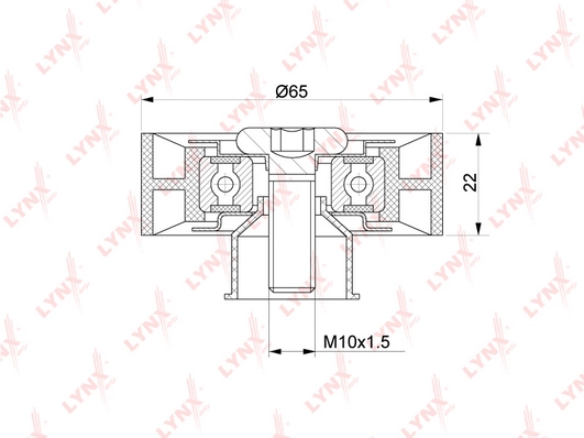 LYNXAUTO PB-7215 - Ролик обводной приводного ремня
