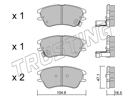 TRUSTING 518.0 - Тормозные колодки 