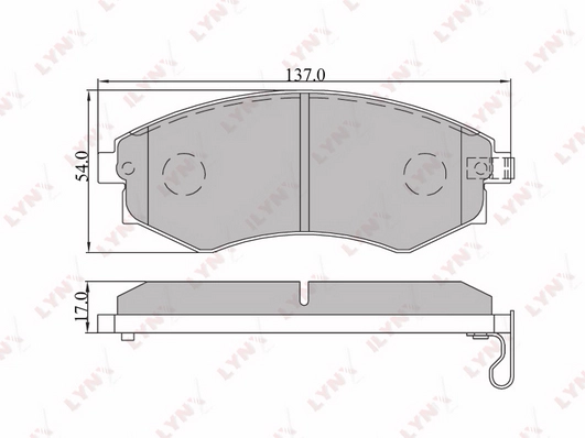 LYNXAUTO BD-3607 - Тормозные колодки 