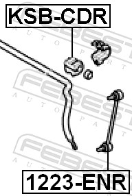 FEBEST KSB-CDR - Втулки стабилизатора