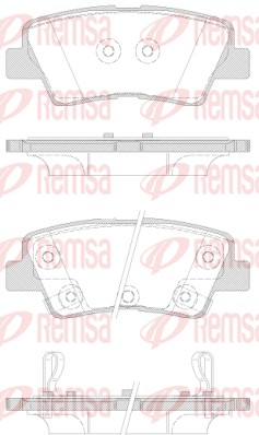 REMSA 1362.42 - Тормозные колодки 
