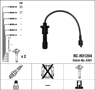 NGK 6301 - Высоковольтные провода
