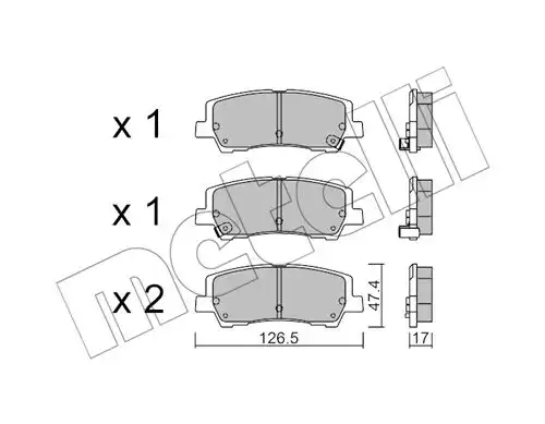 METELLI 2211840 - К-т дисков. тормоз. колодок