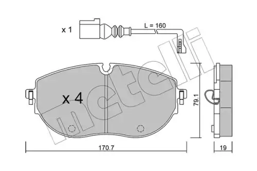 METELLI 2213220 - К-т дисков. тормоз. колодок