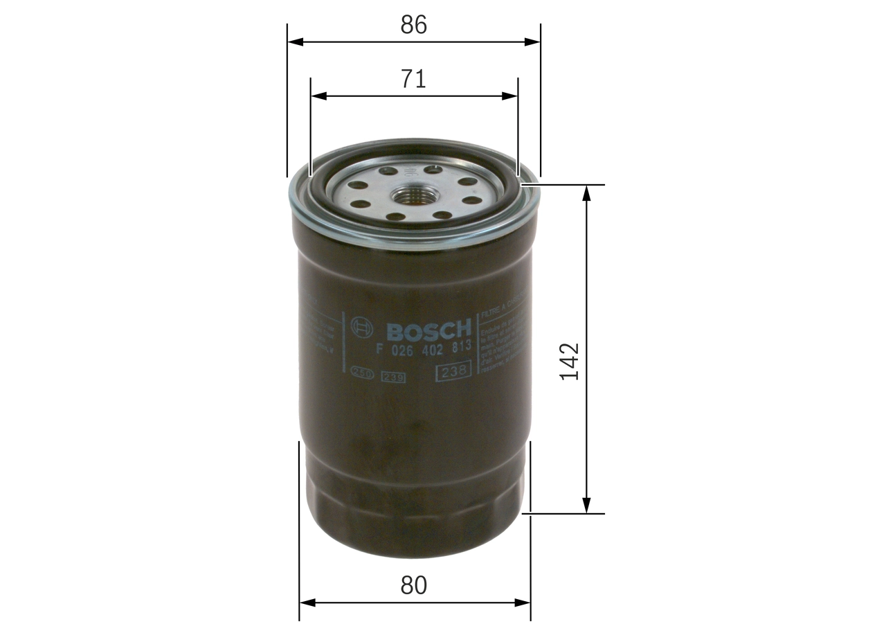 BOSCH F 026 402 813 - Топливный фильтр