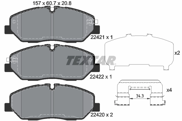 Комплект тормозных колодок, дисковый тормоз Q+