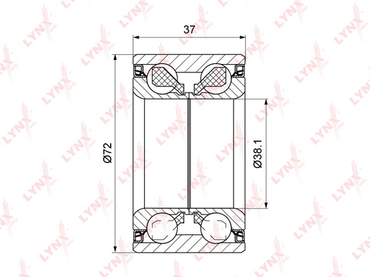 LYNXAUTO WB-1541 - Ступичный подшипник