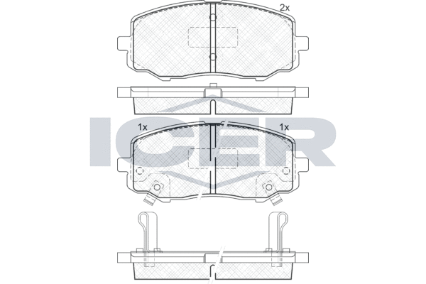 ICER 181937 - Тормозные колодки 