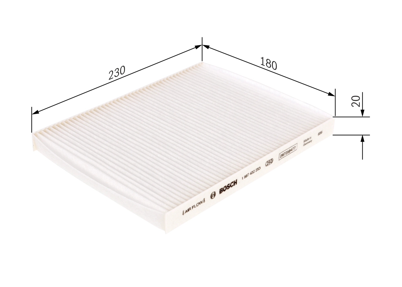 BOSCH 1 987 432 253 - Салонный фильтр