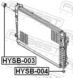 FEBEST HYSB-004 - Кронштейн радиатора