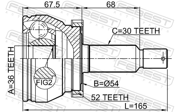 FEBEST 1210-CMATA52 - ШРУС