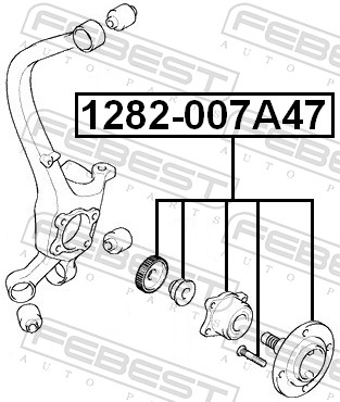 FEBEST 1282-007A47 - Ступица колеса
