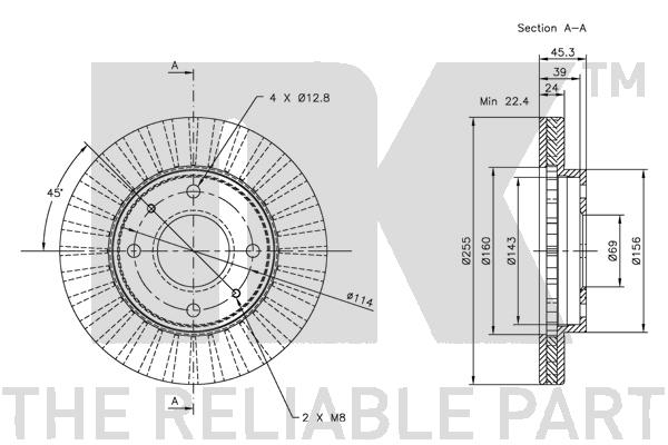 NK 203010 - Тормозные диски