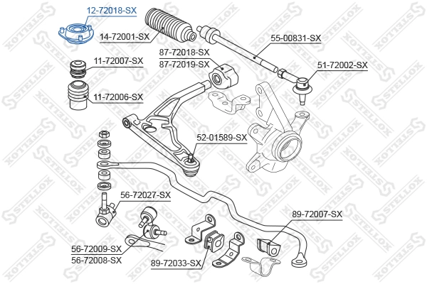STELLOX 12-72018-SX - Опора амортизатора
