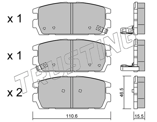 TRUSTING 523.0 - Тормозные колодки 