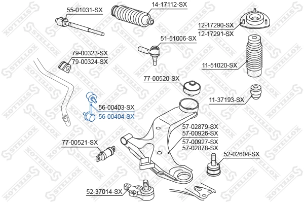 STELLOX 56-00404-SX - Стойки стабилизатора