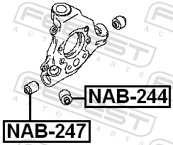FEBEST NAB-247 - Сайлентблок