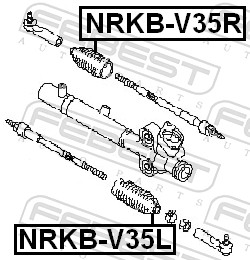 FEBEST NRKB-V35R - Пыльник рулевой рейки