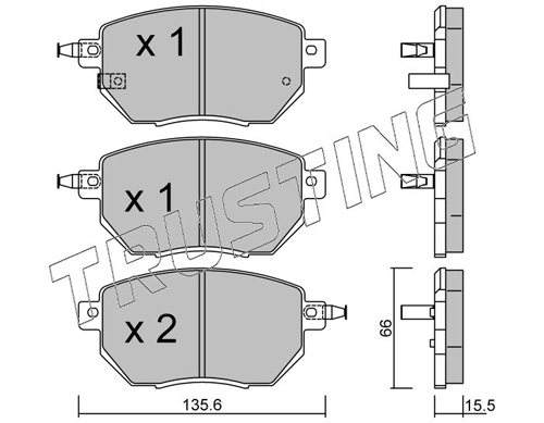 TRUSTING 757.0 - Тормозные колодки 