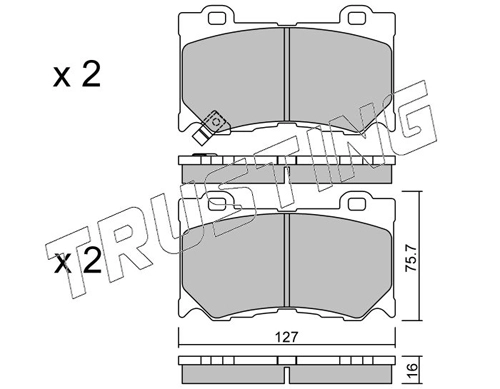 TRUSTING 1053.0 - Тормозные колодки 