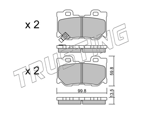 TRUSTING 1054.0 - Тормозные колодки 