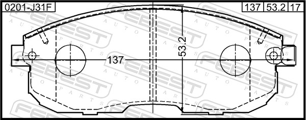 FEBEST 0201-J31F - Тормозные колодки 