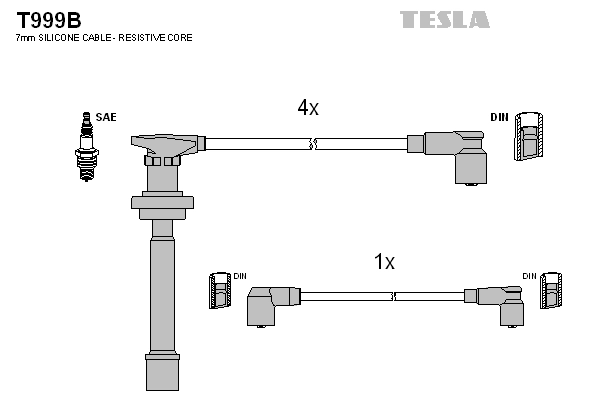 TESLA T999B - Высоковольтные провода