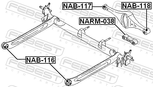 FEBEST NAB-118 - Сайлентблок