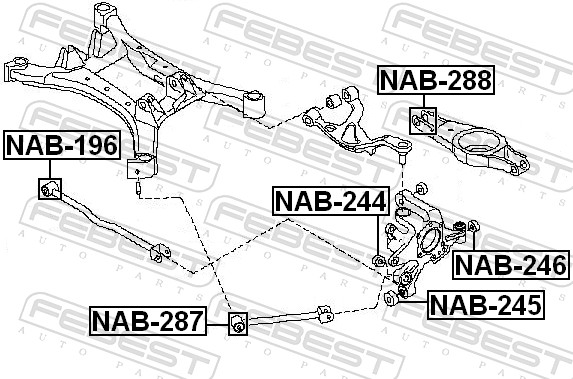 FEBEST NAB-288 - Сайлентблок