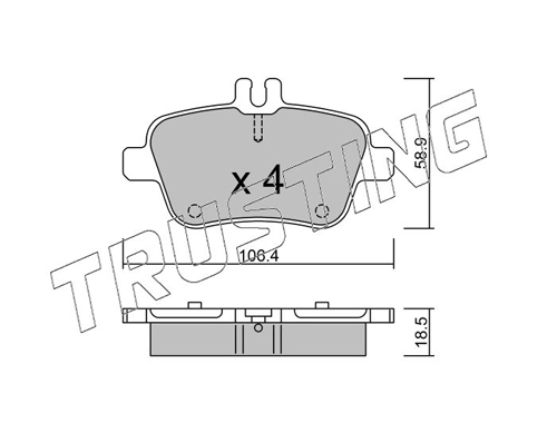 TRUSTING 982.0 - Тормозные колодки 
