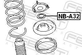 FEBEST NB-A32 - Опорный подшипник