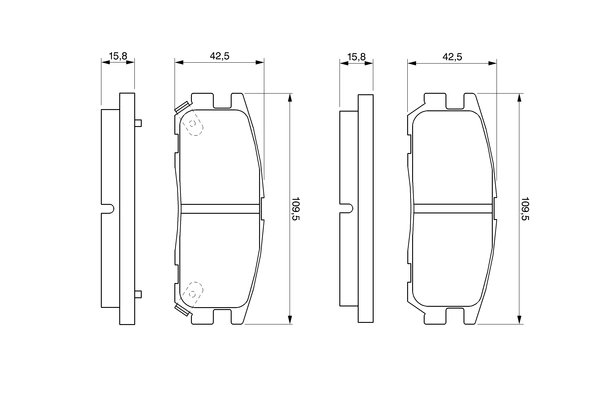 BOSCH 0 986 424 367 - Тормозные колодки 