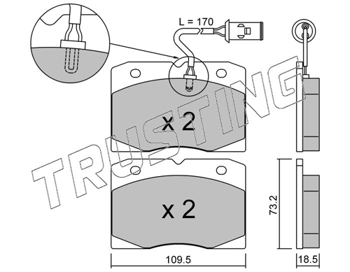TRUSTING 053.2 - Тормозные колодки 