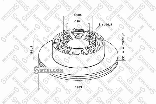 STELLOX 85-00737-SX - Тормозные диски