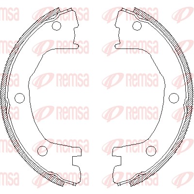 REMSA 4712.00 - Колодки барабанные ручника