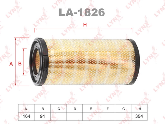 LYNXAUTO LA-1826 - Воздушный фильтр