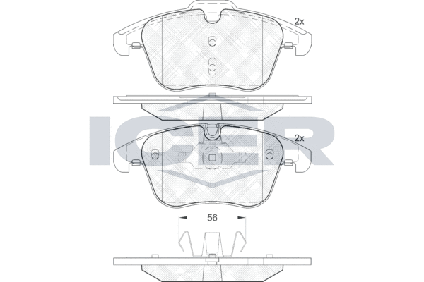 ICER 181885 - Тормозные колодки 
