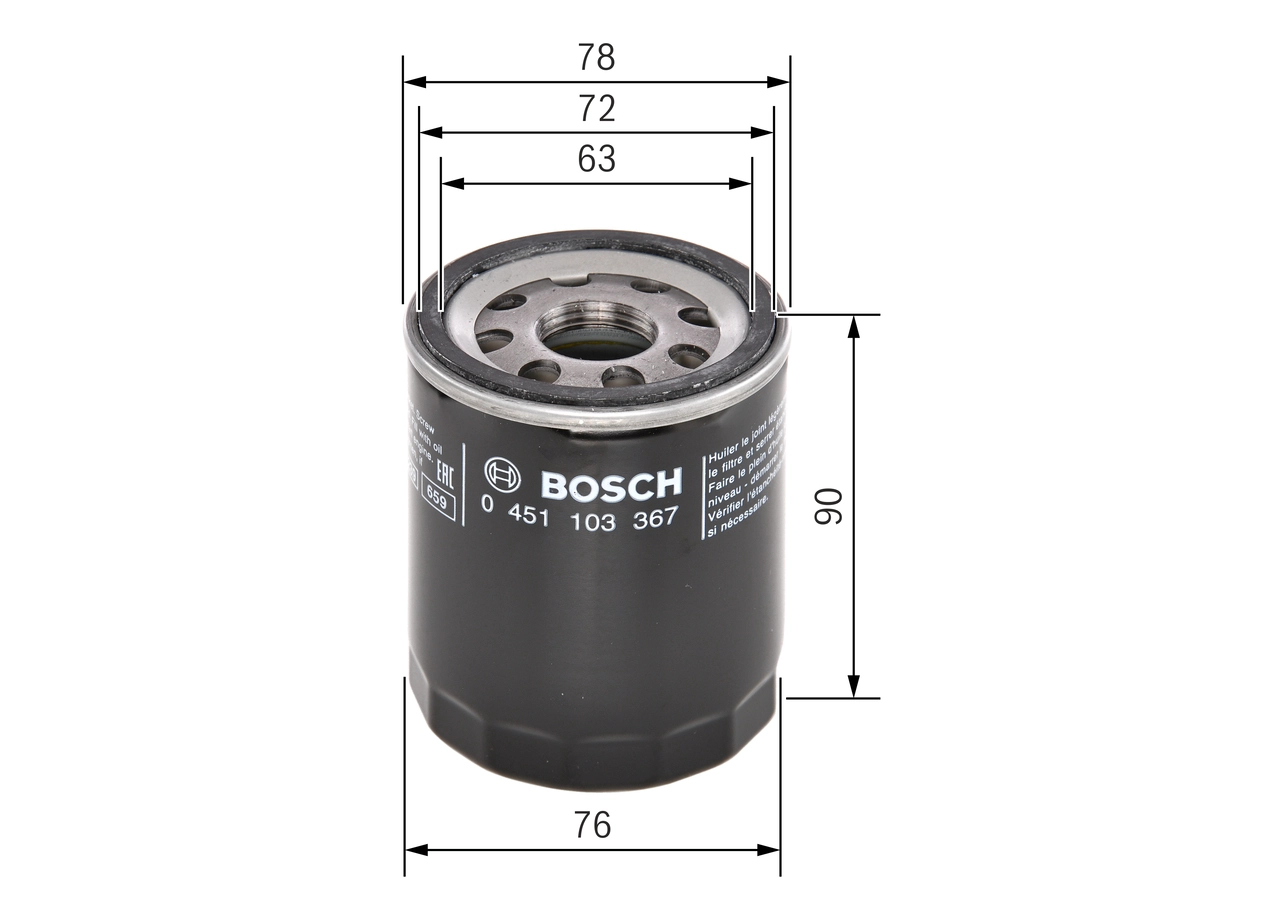 BOSCH 0 451 103 367 - Масляный фильтр