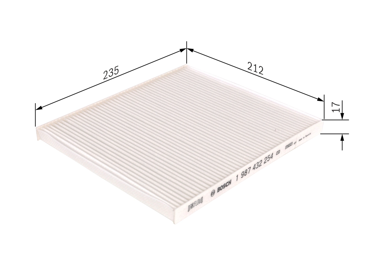 BOSCH 1 987 432 254 - Салонный фильтр