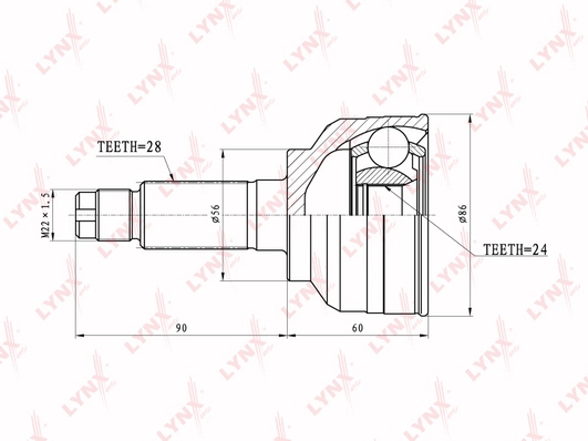LYNXAUTO CO-4400 - ШРУС