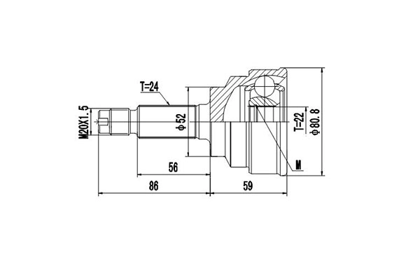 DYNAMATRIX DCV827016 - ШРУС