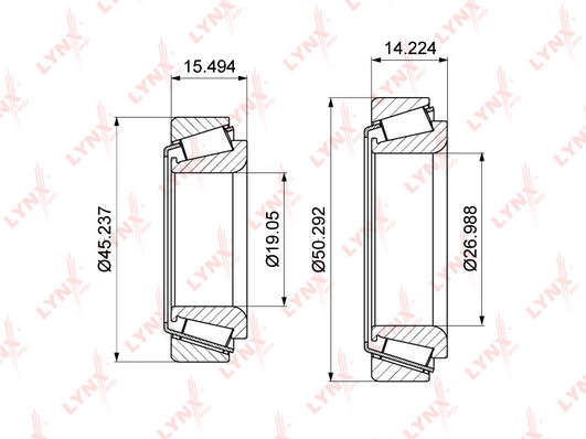 LYNXAUTO WB-1374 - Ступичный подшипник