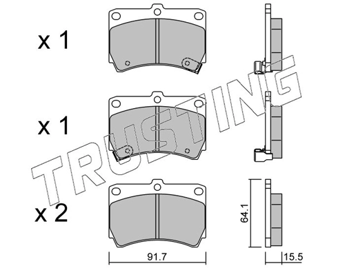TRUSTING 203.0 - Тормозные колодки 