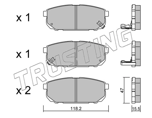 TRUSTING 532.0 - Тормозные колодки 