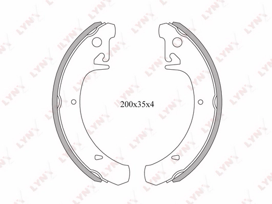 LYNXAUTO BS-4601 - Барабанные колодки