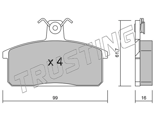 TRUSTING 028.0 - Тормозные колодки 