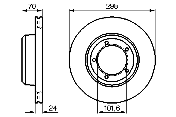 BOSCH 0 986 478 824 - Тормозные диски