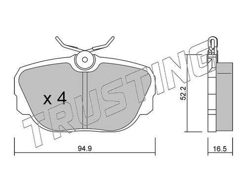 TRUSTING 360.0 - Тормозные колодки 